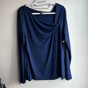 Lord & Taylor Deep Blue Long Sleeve Top